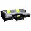 7-Piece Outdoor Wicker Sofa Set with Coffee Table