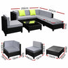 7-Piece Outdoor Wicker Sofa Set with Coffee Table