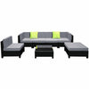 7-Piece Outdoor Wicker Sofa Set with Coffee Table