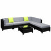 7-Piece Outdoor Wicker Sofa Set with Coffee Table