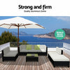 7-Piece Outdoor Wicker Sofa Set with Coffee Table