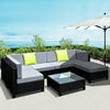7-Piece Outdoor Wicker Sofa Set with Coffee Table