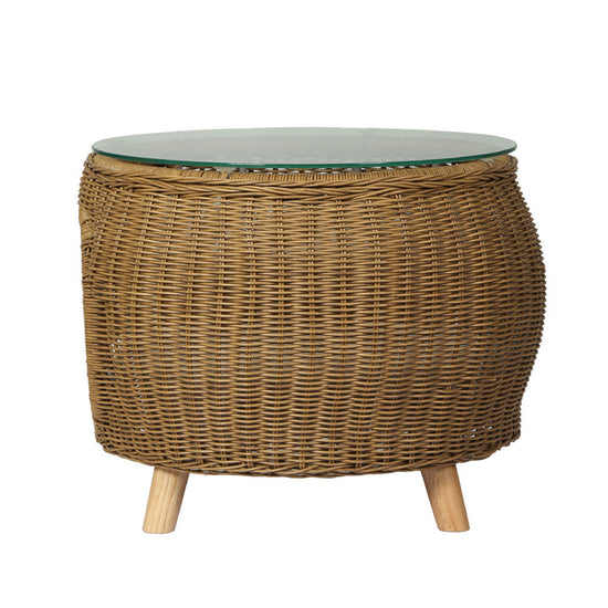 NNEDSZ Gardeon Coffee Side Table Wicker Aluminium Desk Pet Bed Storage Outdoor Furniture-3