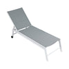 NNEDSZ Sun Lounger Chaise Lounge Wheels Patio Furniture Outdoor Setting White