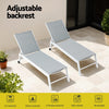 NNEDSZ Sun Lounger Chaise Lounge Wheels Patio Furniture Outdoor Setting White
