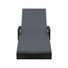 Set of 2 Outdoor Sun Lounge Chairs with Cushion - Black