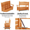 Outdoor Storage Bench Box Wooden Garden Chair 2 Seat Timber