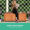 Outdoor Storage Bench Box 210L Wooden Patio Furniture Garden