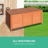 Outdoor Storage Bench Box 210L Wooden Patio Furniture Garden
