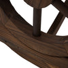 Rustic Fir Wood Wheel Outdoor Garden Bench