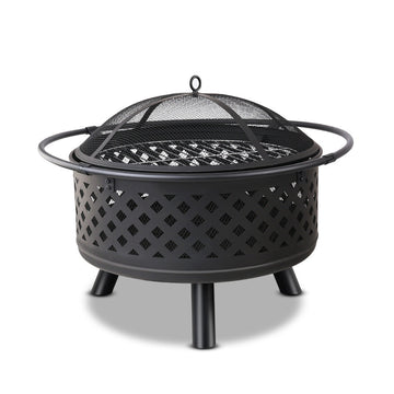 2-in-1 Fire Pit and BBQ Grill 76cm