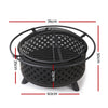 2-in-1 Fire Pit and BBQ Grill 76cm
