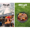 2-in-1 Fire Pit and BBQ Grill 76cm