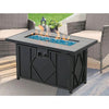 42-Inch Propane Gas Fire Pit Patio Table with Blue Fire Glass
