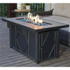 42-Inch Propane Gas Fire Pit Patio Table with Blue Fire Glass