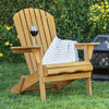All-Weather Foldable Adirondack Chair, Natural Hemlock Finish