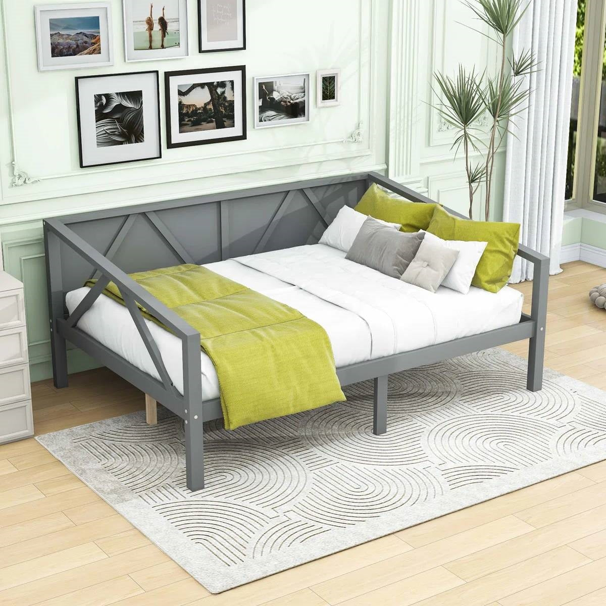 Full size Daybed in Grey Wood Finish-0