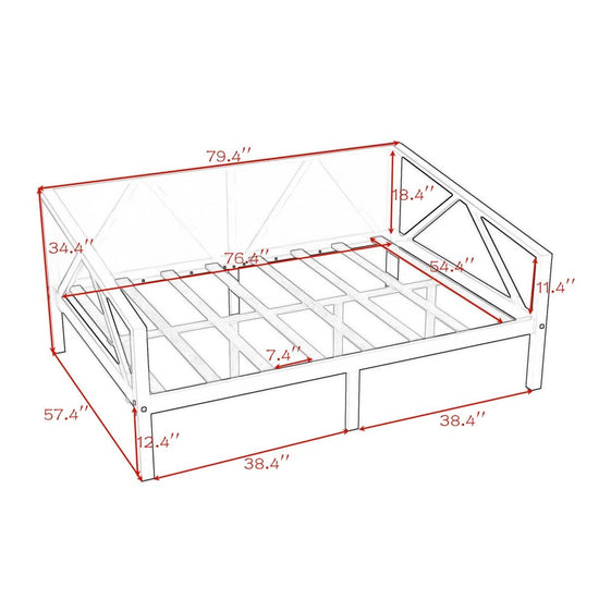 Full size Daybed in Grey Wood Finish-4