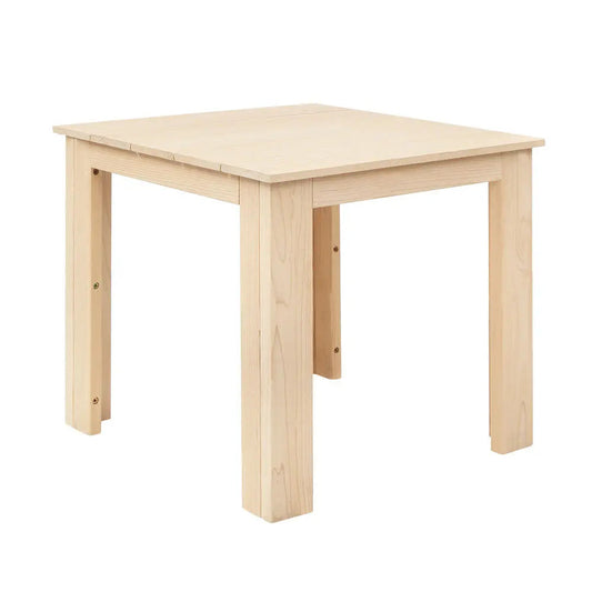 Wooden Outdoor Side Table, Natural Hemlock