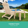 Wooden Outdoor Side Table, Natural Hemlock