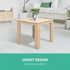 Wooden Outdoor Side Table, Natural Hemlock