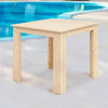 Wooden Outdoor Side Table, Natural Hemlock