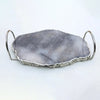 Gray Agate Quartz Serving Tray with Silver Loop Handles
