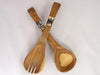 Olive Wood Salad Serving Set