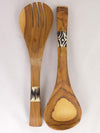 Olive Wood Salad Serving Set