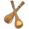 Olive Wood Salad Serving Set