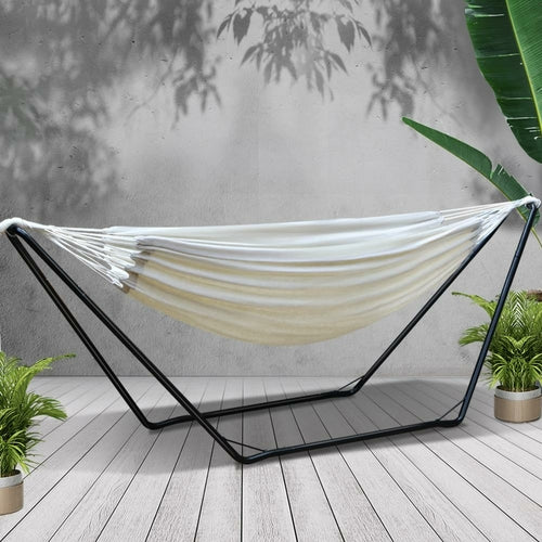 Hammock Bed with Steel Stand, Powder-Coated Frame