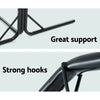 Macrame Hammock Chair with Stand, 2-Seater Grey