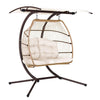 Coastal Double Pod Egg Swing with Canopy