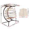 Coastal Double Pod Egg Swing with Canopy