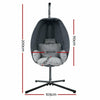 Hanging Egg Chair Swing Pod with Cushion & 360° Steel Stand