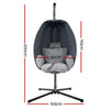 Hanging Egg Chair with Stand, Weather-Resistant Pod Swing Lounge