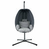 Hanging Egg Chair Swing Pod with Cushion & 360° Steel Stand
