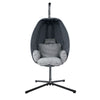 Hanging Egg Chair with Stand, Weather-Resistant Pod Swing Lounge