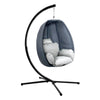Hanging Egg Chair with Stand, Weather-Resistant Pod Swing Lounge