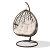Outdoor Hanging Swing Chair with Stand - Brown