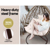 Outdoor Hanging Swing Chair with Stand - Brown