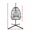 Hanging Egg Chair with Stand, 360° Swivel Woven Wicker Pod