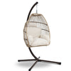 Outdoor Egg Swing Chair with Stand, Hanging Wicker Rope Pod