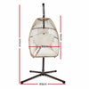 Hanging Egg Swing Chair with Stand, Wicker Rattan