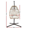 Outdoor Egg Swing Chair with Stand, Hanging Wicker Rope Pod