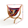 Hammock with Wooden Stand and Two Cushions