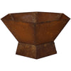 23-Inch Rustic Steel Hexagon Wood-Burning Fire Pit