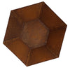 23-Inch Rustic Steel Hexagon Wood-Burning Fire Pit