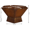 23-Inch Rustic Steel Hexagon Wood-Burning Fire Pit