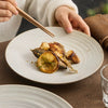 Handcrafted Stoneware Shallow Plate – Modern Pasta or Dinner Dish
